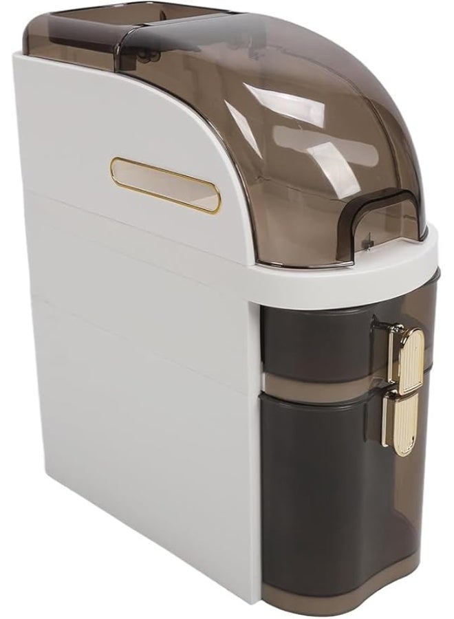 Spaceshoop Slim Multilayer Bathroom Storage Cabinet Narrow Gap Organizer with Transparent Drawers and Gold Tone Handles for Toilet and Kitchen and Laundry Room Small - Image 1